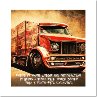 truck driver Posters and Art